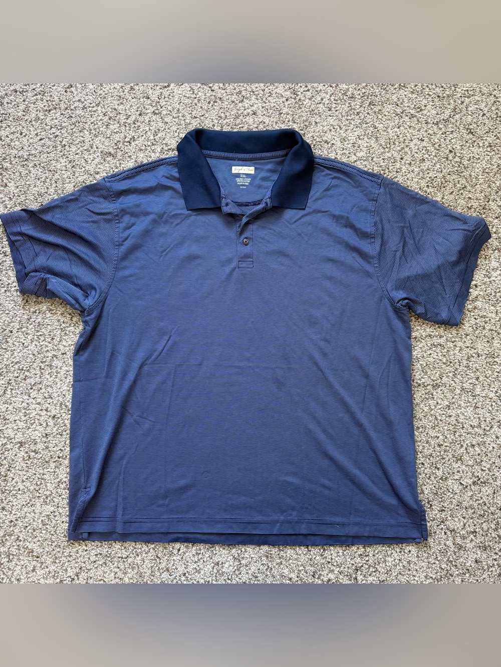 Joseph & Feiss Navy Blue Polo with Dark Collar